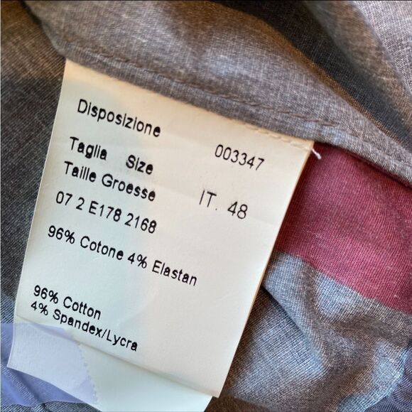 0206 PIAZZA SEMPIONE Red and Grey Colorblock Shirt Size M NEW - Picture 7 of 7